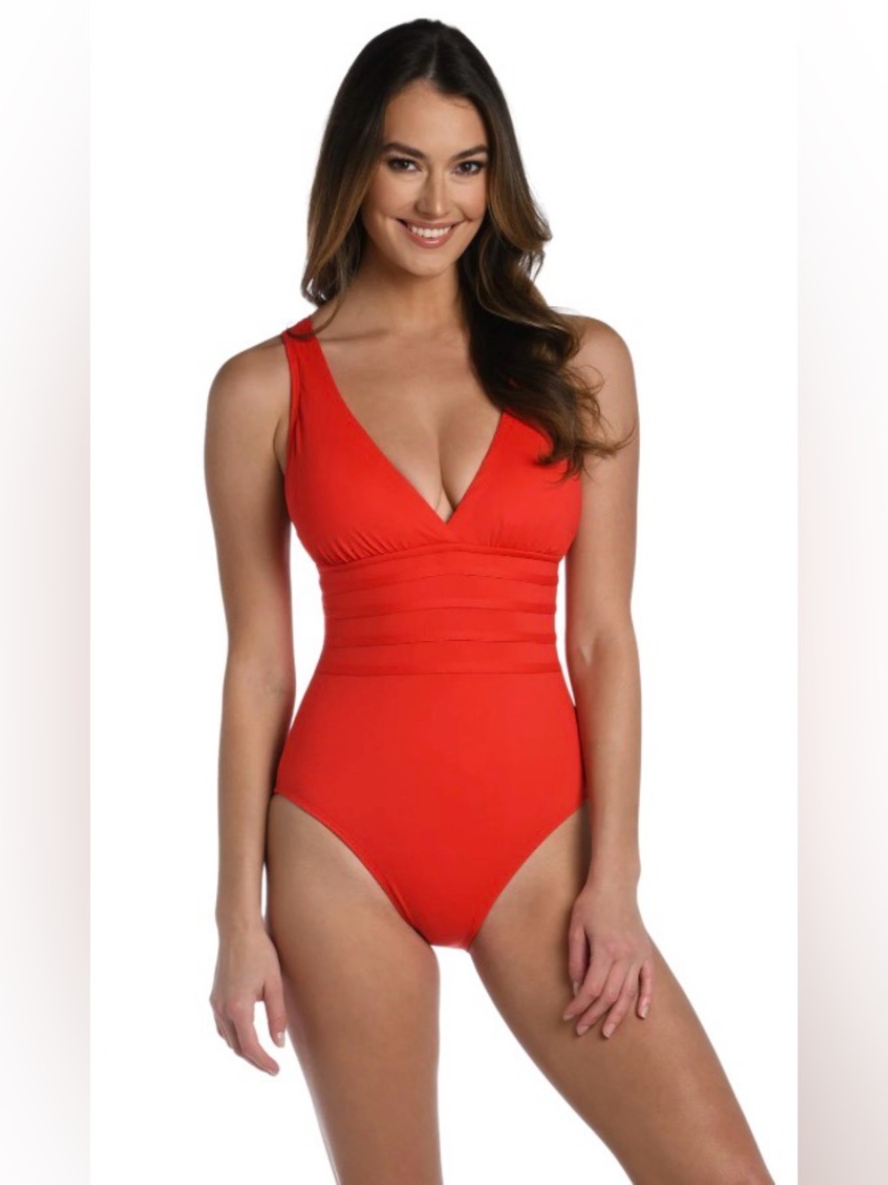 La Blanca Coral One-Piece Swimsuit with Crisscross Straps